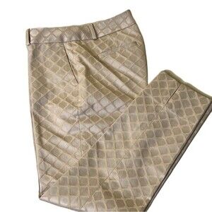 Banana Republic Cropped Pants Camden Women's Sz 2 Tan Beige Textured Pockets